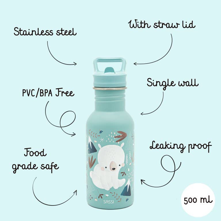 Borraccia in acciaio inox da 500ml - Munchy l'orso