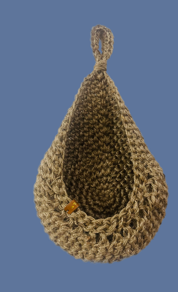 Large Teardrop hanging basket in Juta- Handmade & Eco- friendly