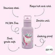 Borraccia Termica In Acciaio Inox Da 350 ml-Unicorno Sparkly