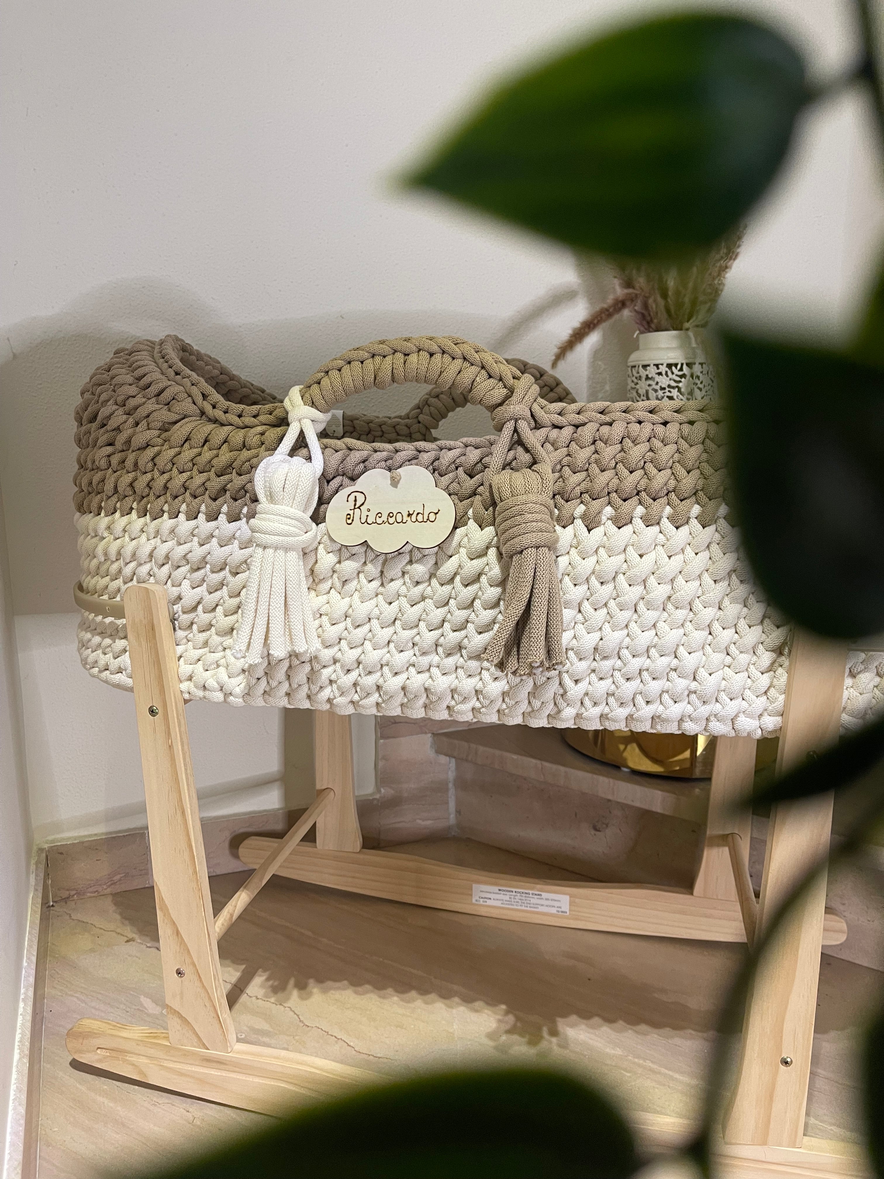 Baby Mosè Basket - Handmade Crochet Cradles