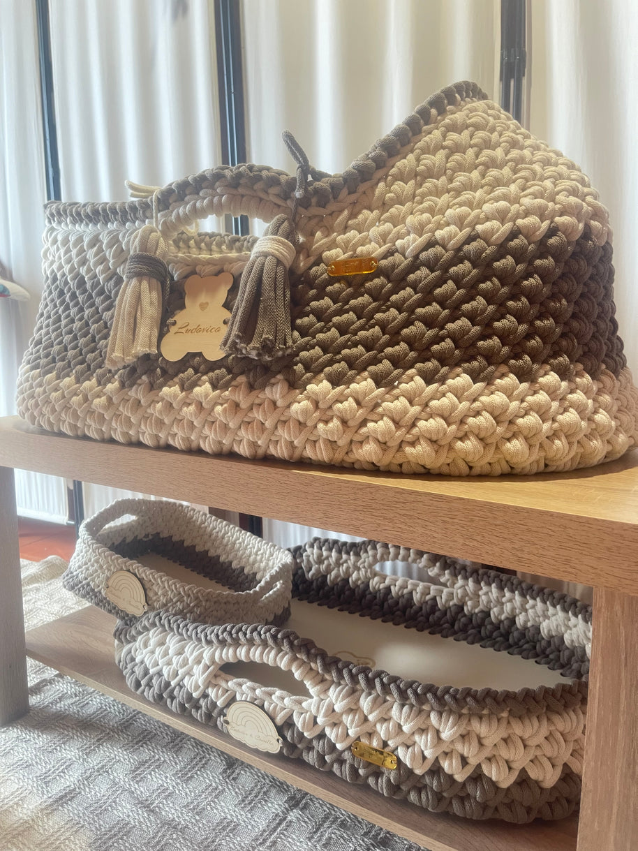 Baby Mosè Basket - Culle realizzate  all'uncinetto