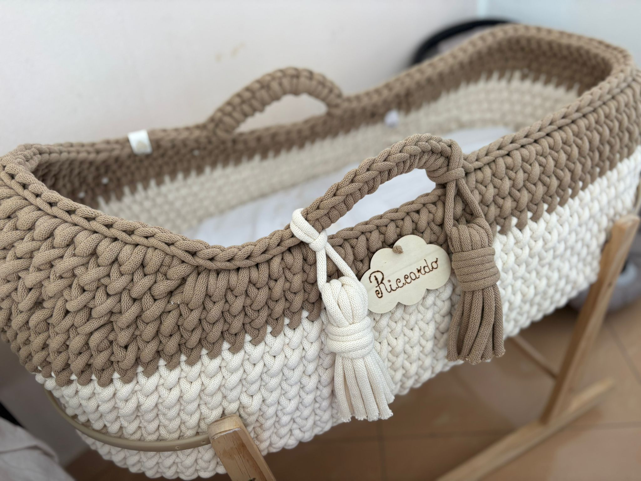 Baby Mosè Basket - Handmade Crochet Cradles