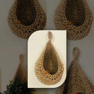Large Teardrop hanging basket in Juta- Handmade & Eco- friendly