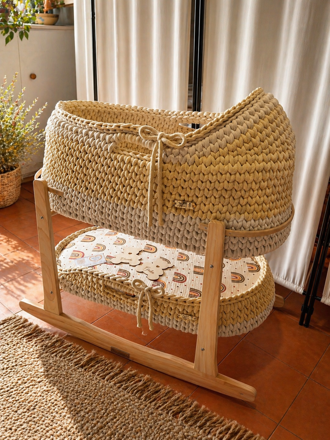 Baby Mosè Basket - Handmade Crochet Cradles
