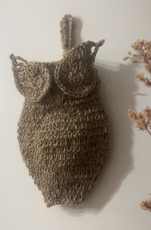 Eco owl bag Holder - Gufetto porta sacchetti in Juta