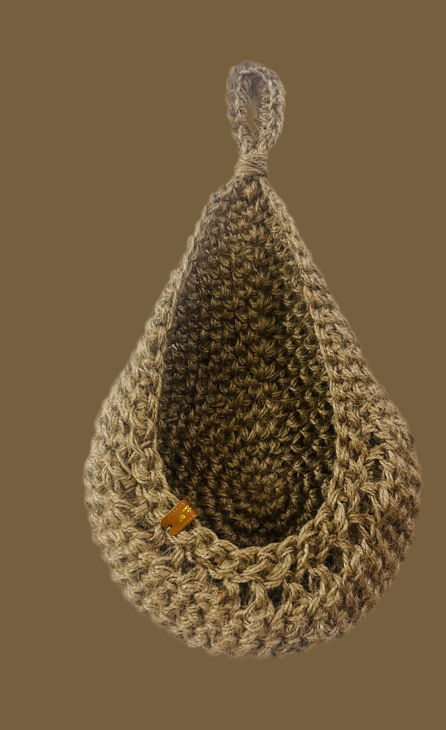 Large Teardrop hanging basket in Juta- Handmade & Eco- friendly