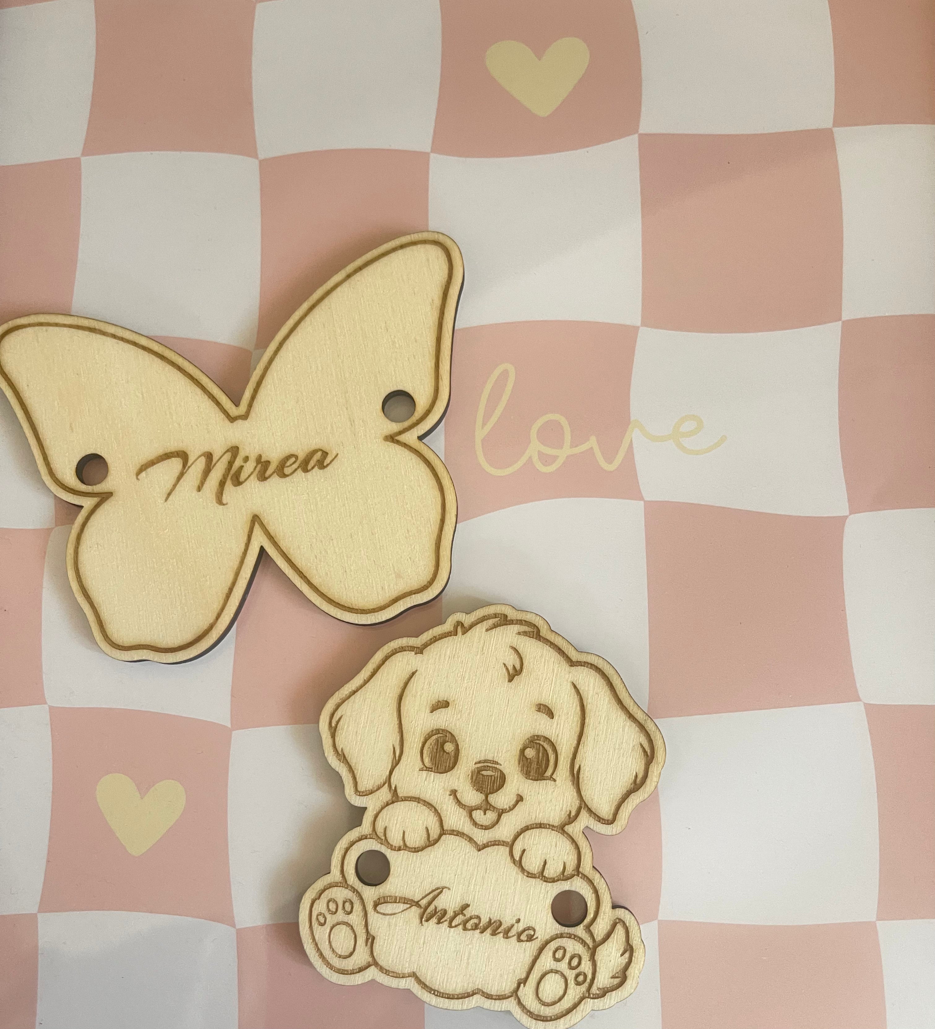 Targhette in legno personalizzate