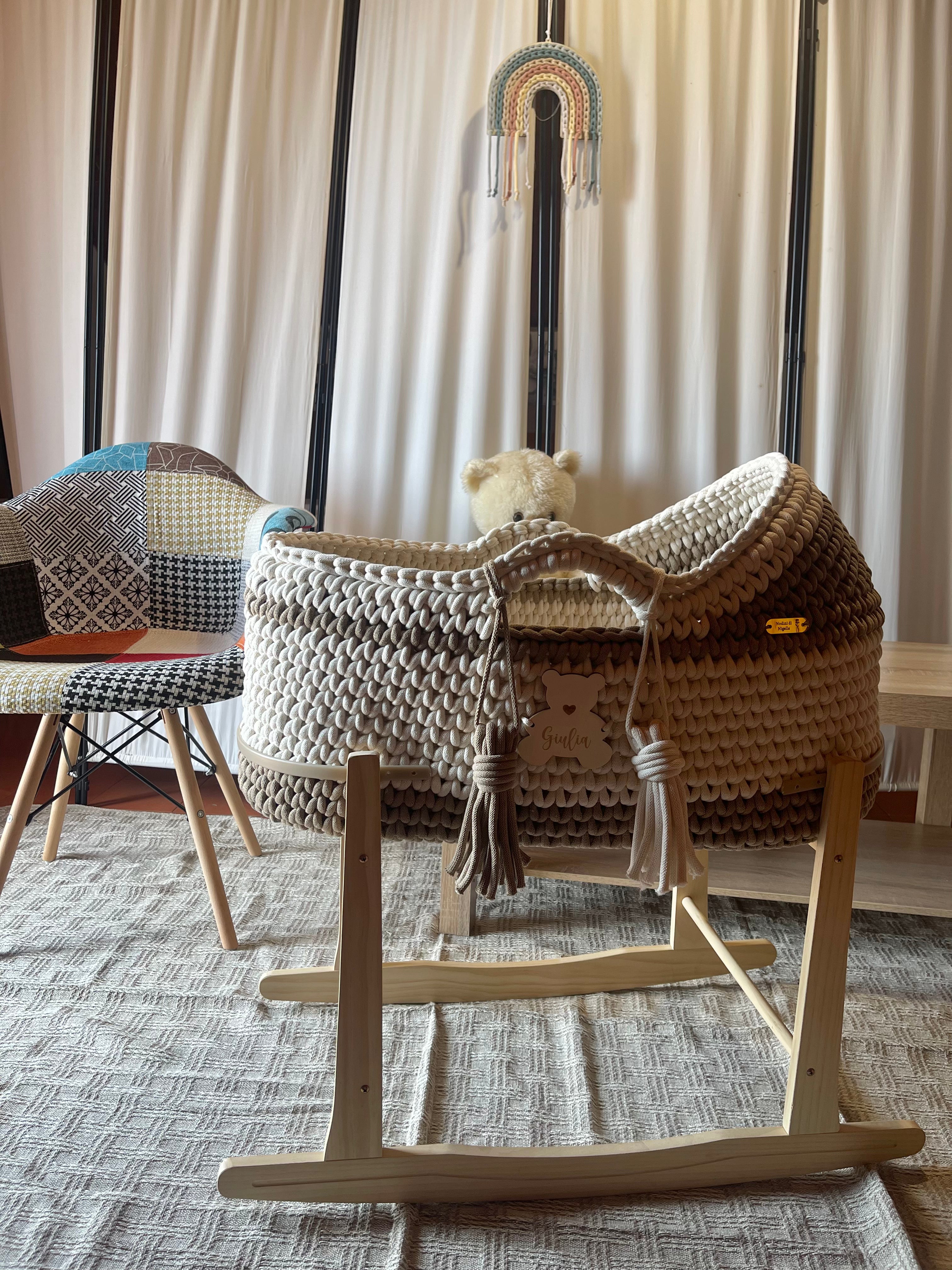 Baby Mosè Basket - Handmade Crochet Cradles