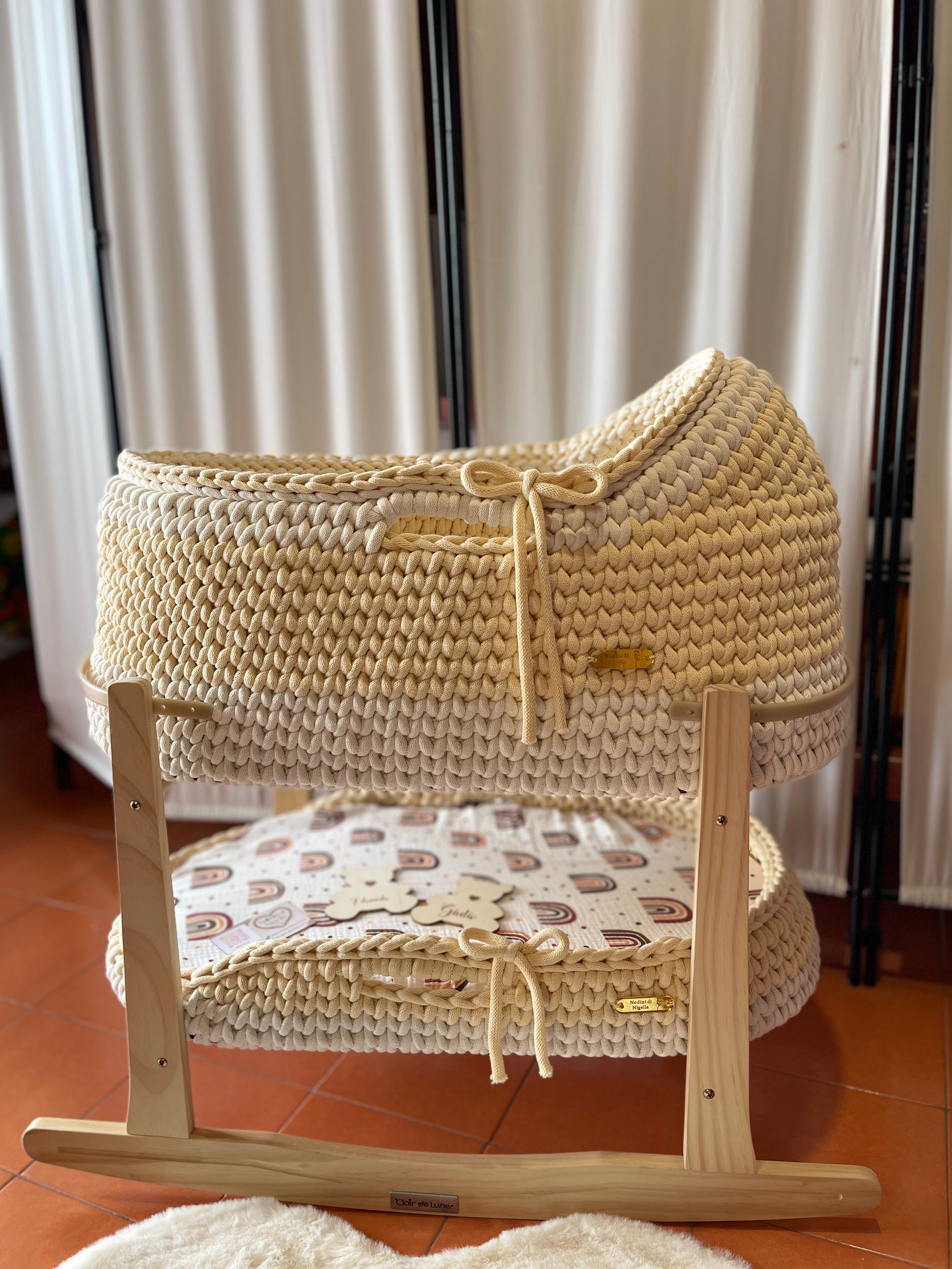 Baby Mosè Basket - Handmade Crochet Cradles