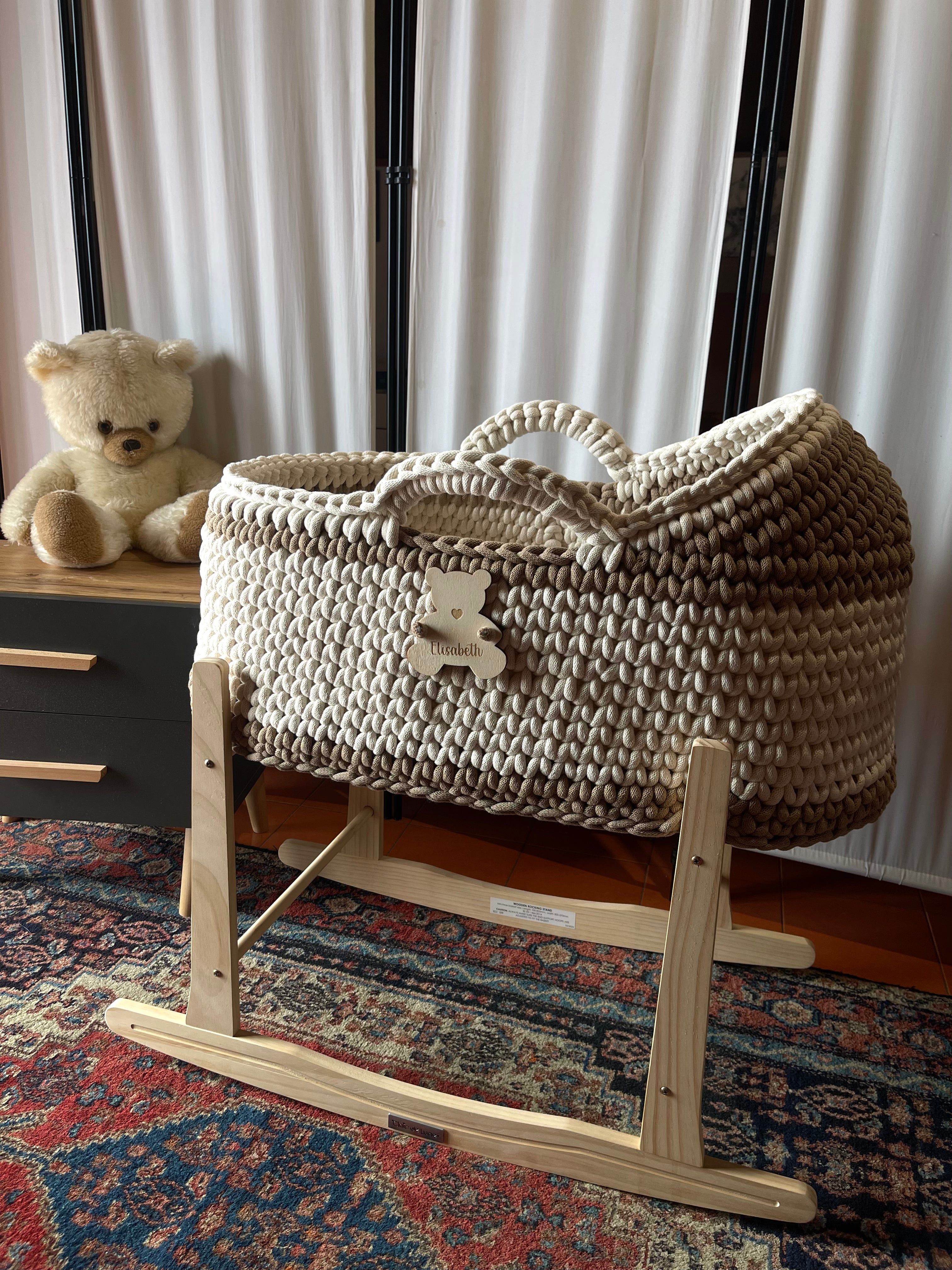 Baby Mosè Basket - Handmade Crochet Cradles
