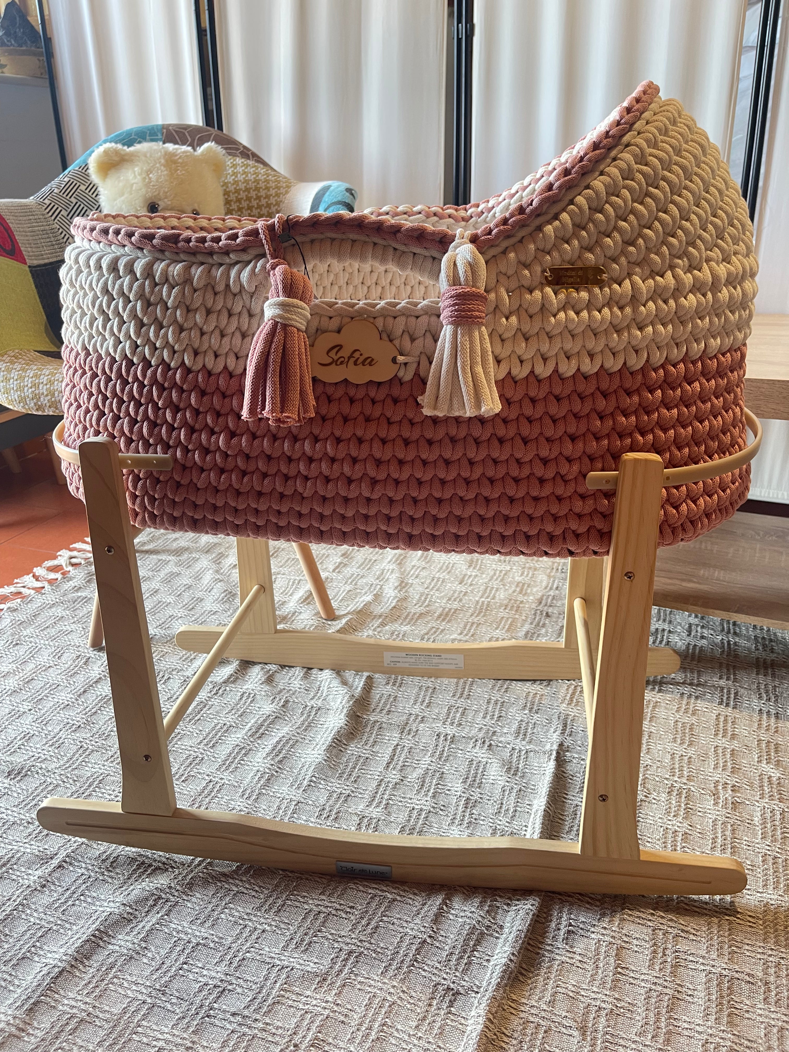 Baby Mosè Basket - Culle realizzate  all'uncinetto