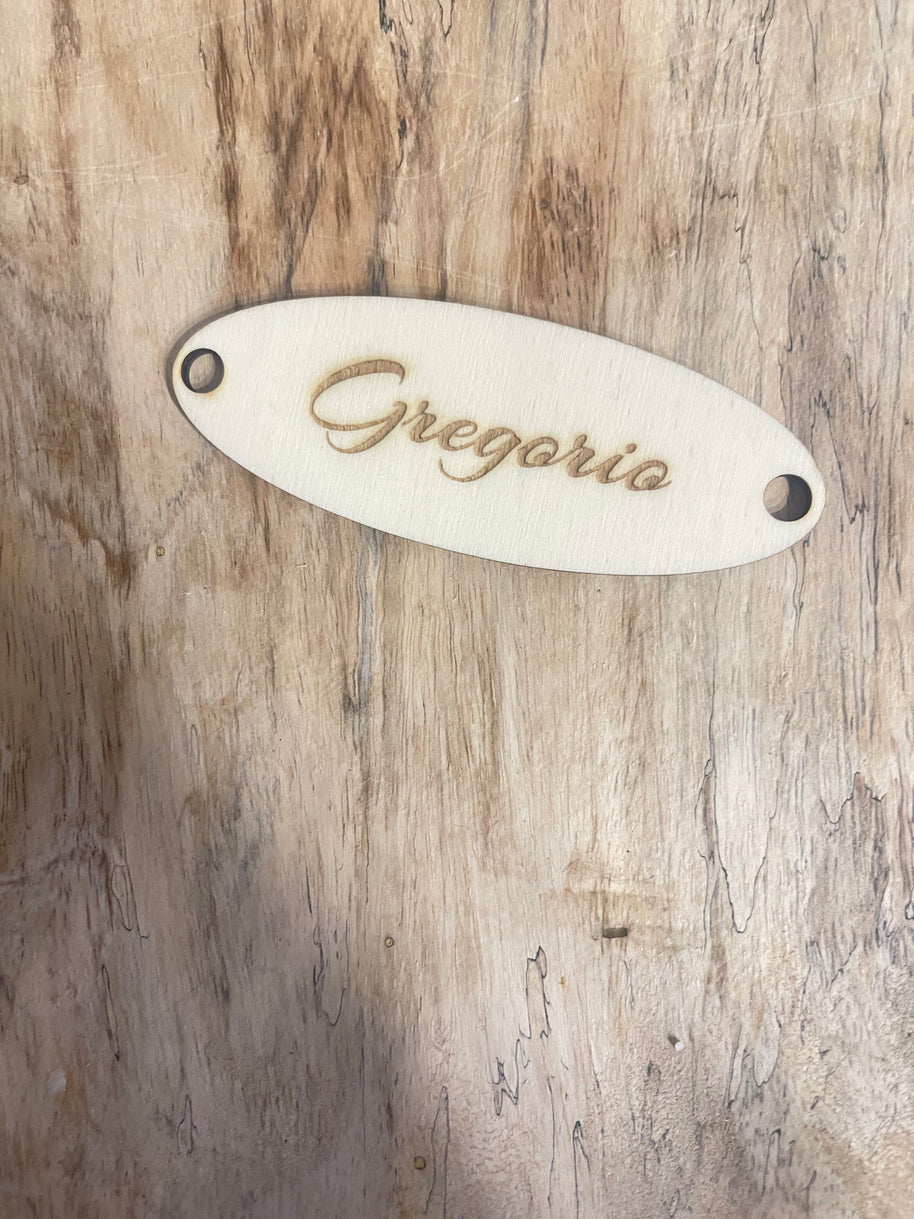 Targhette in legno personalizzate