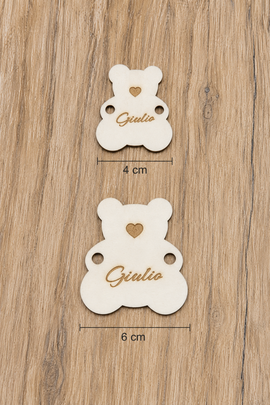 Targhette in legno personalizzate