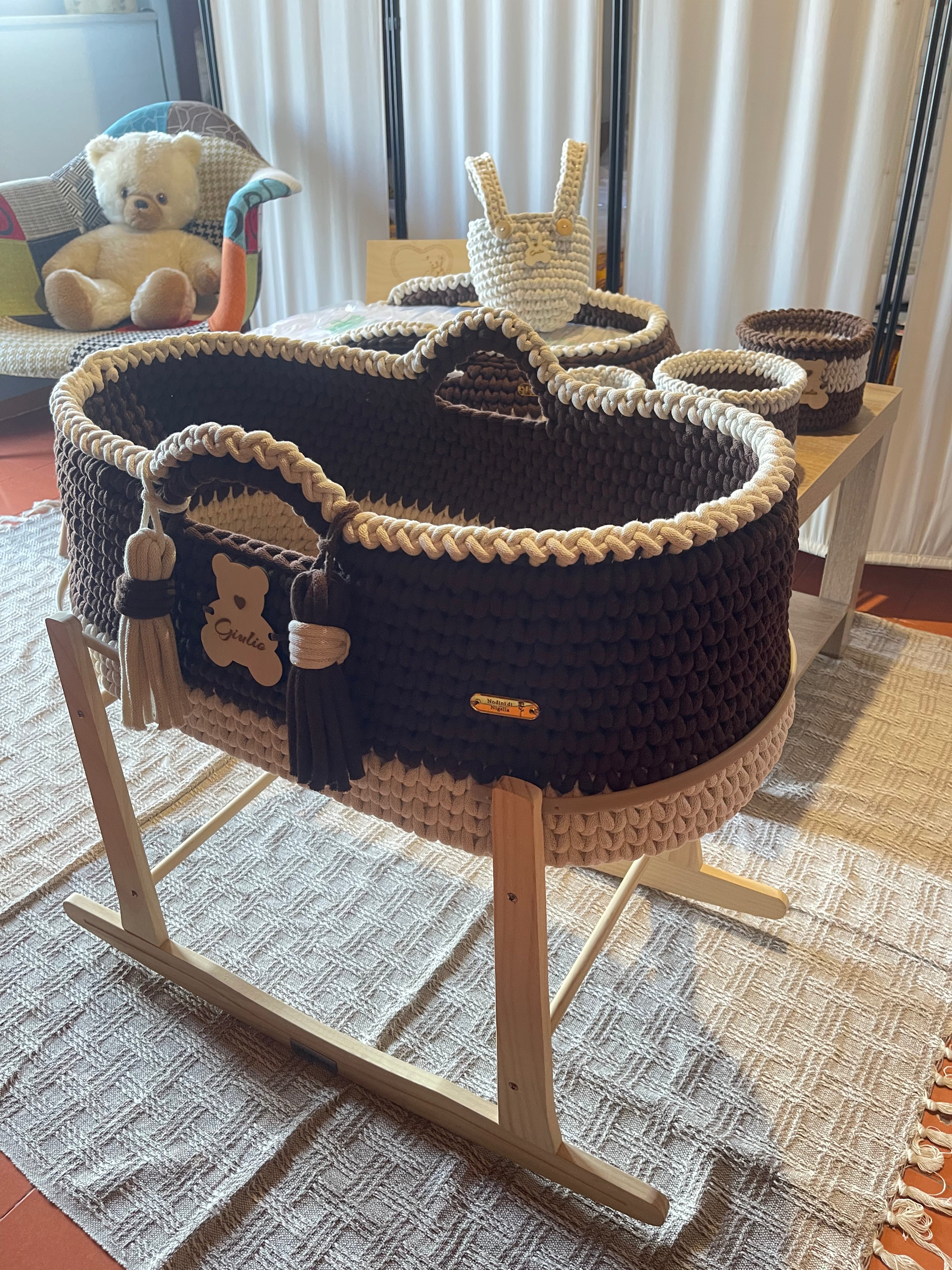 Baby Mosè Basket - Culle realizzate  all'uncinetto