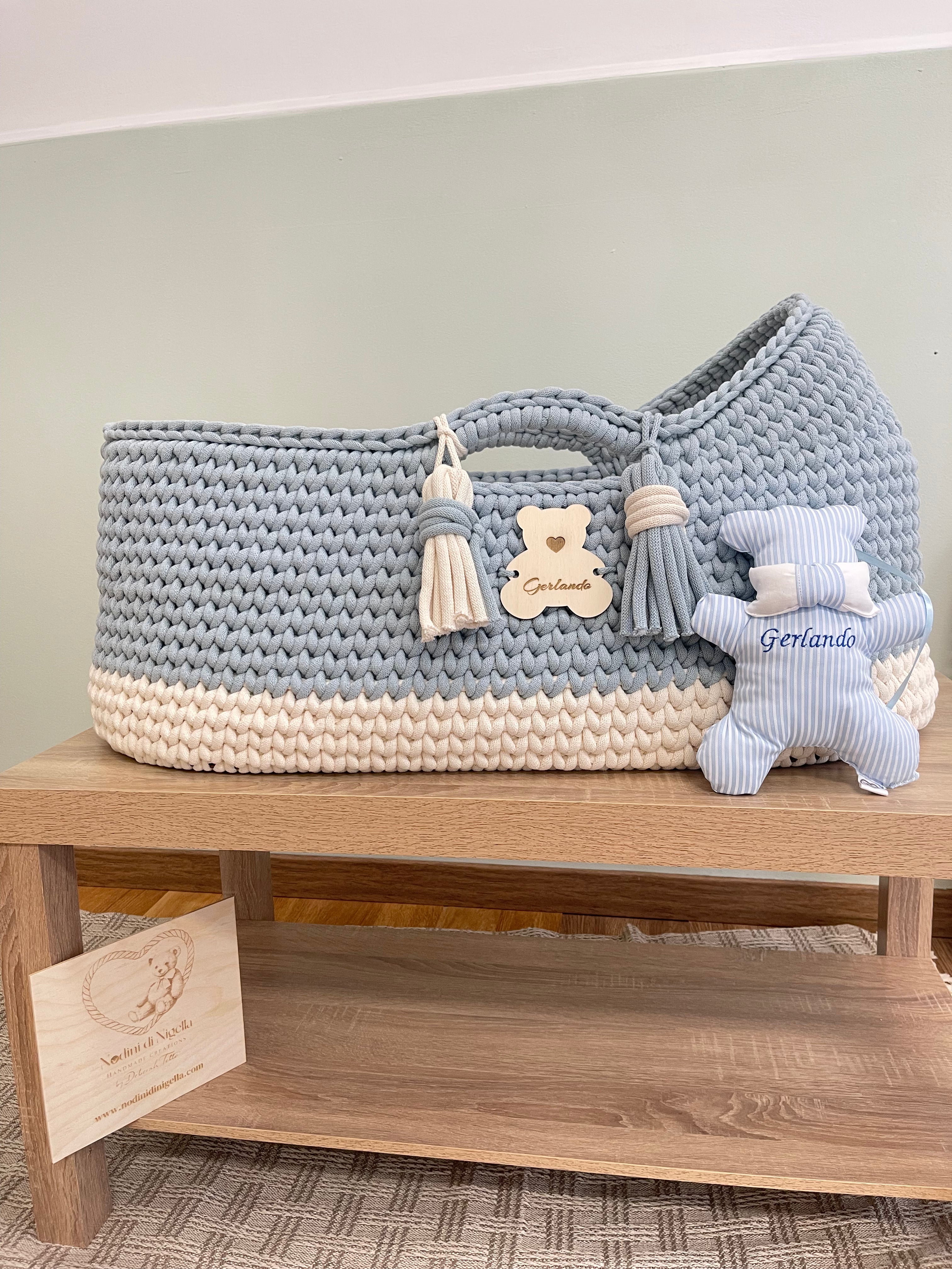 Baby Mosè Basket - Handmade Crochet Cradles