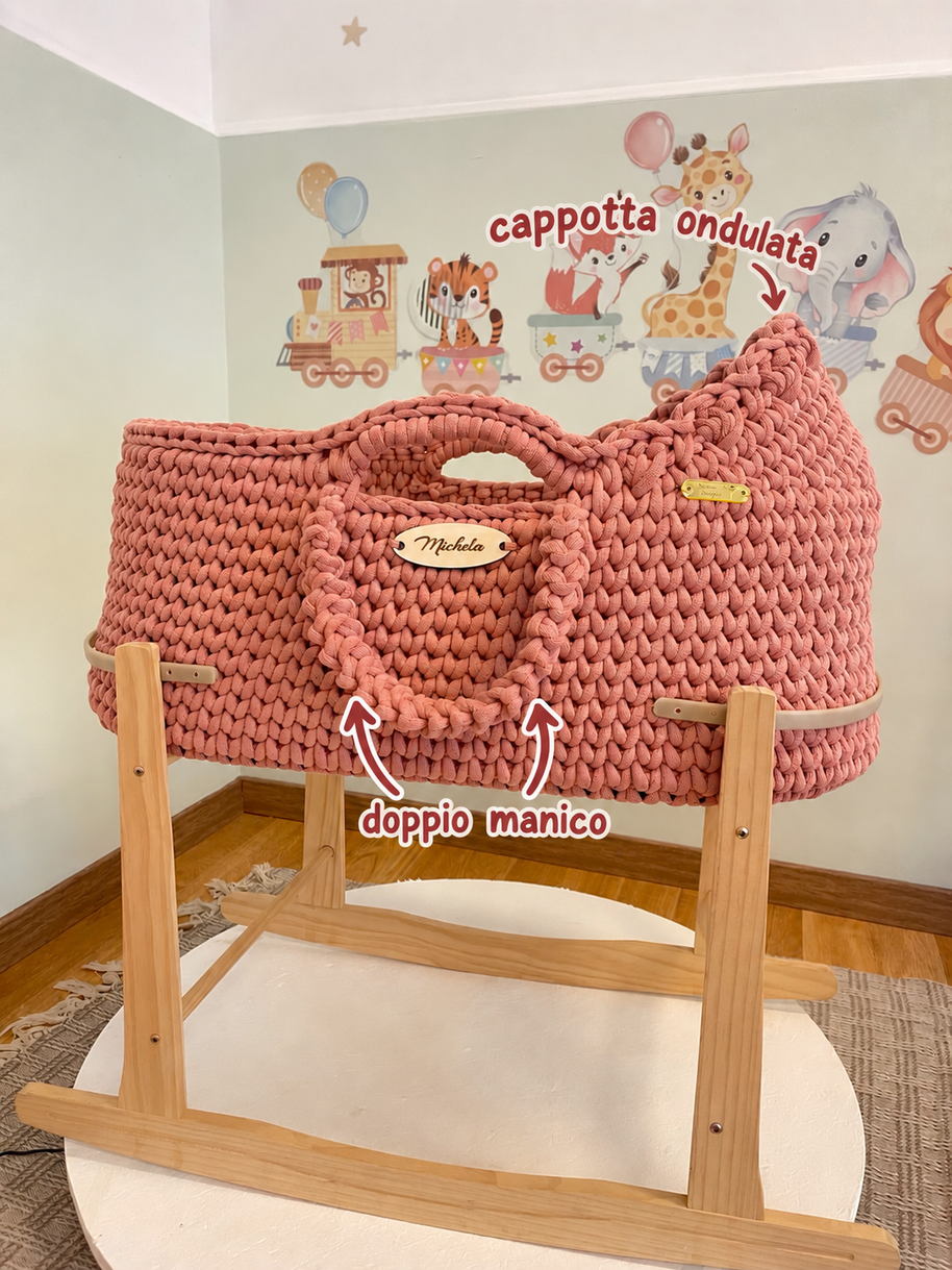 Baby Mosè Basket - Handmade Crochet Cradles