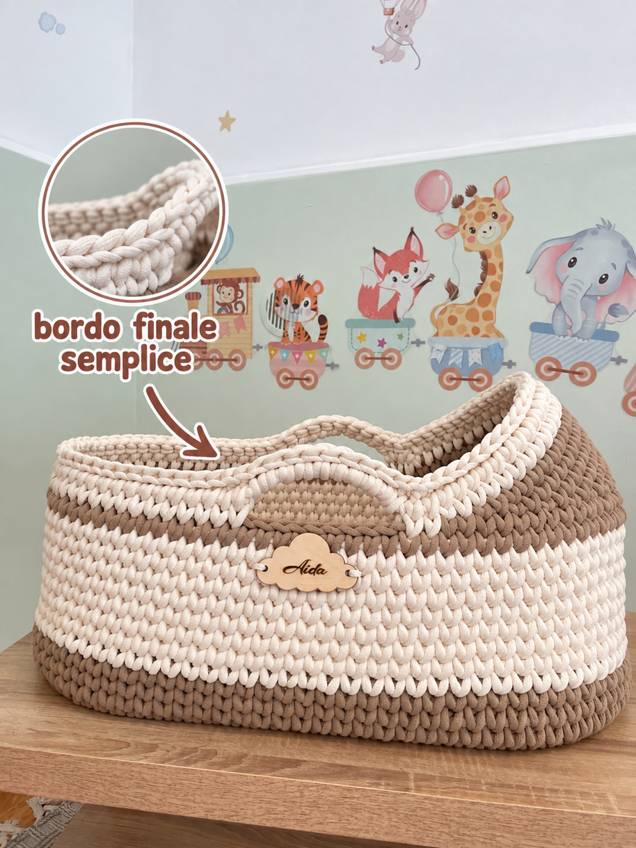 Baby Mosè Basket - Handmade Crochet Cradles