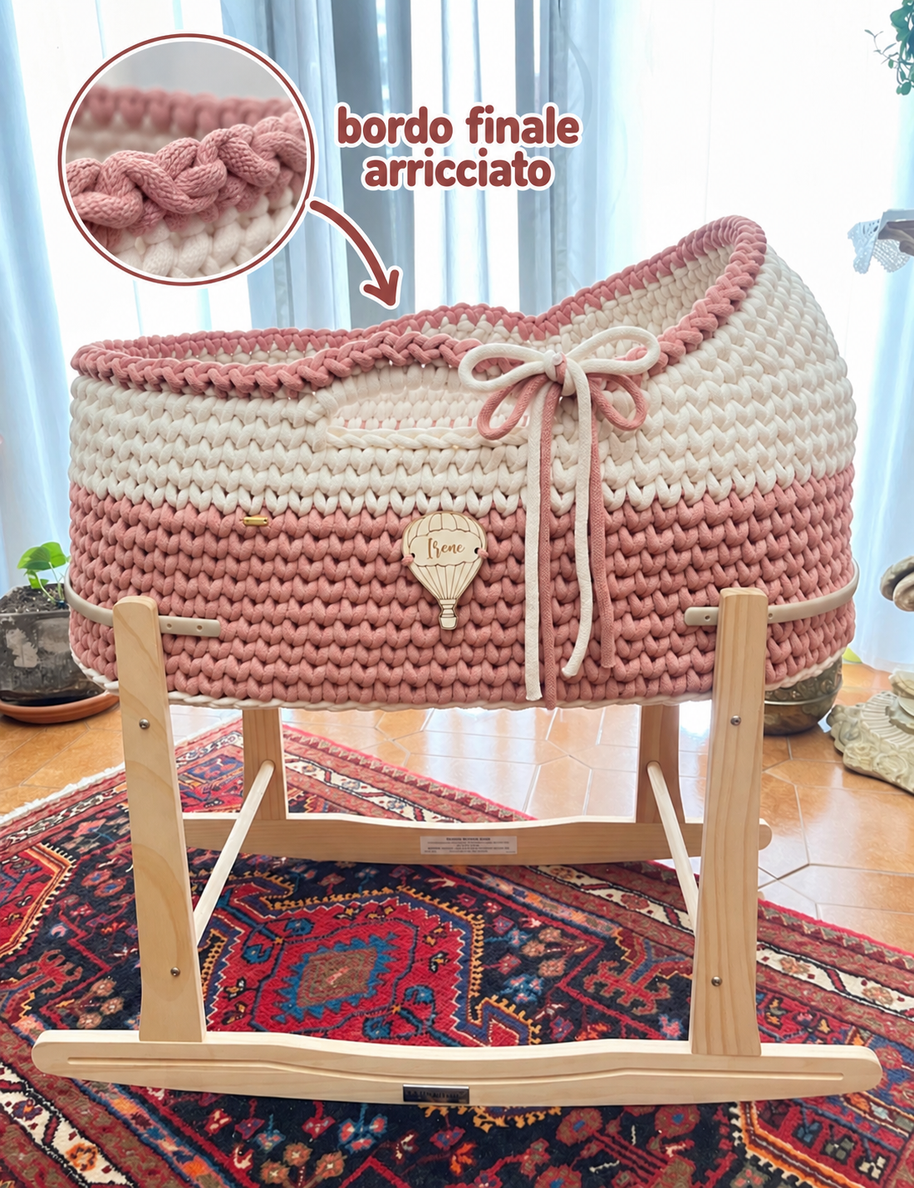 Baby Mosè Basket - Handmade Crochet Cradles