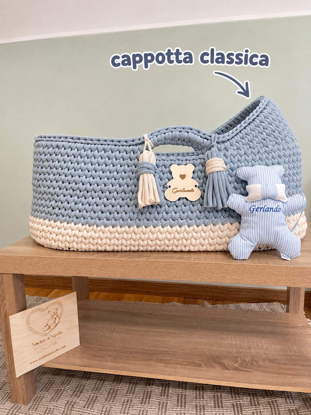 Baby Mosè Basket - Handmade Crochet Cradles