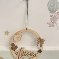Cerchi decorativi in legno personalizzati con nome