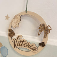 Cerchi decorativi in legno personalizzati con nome