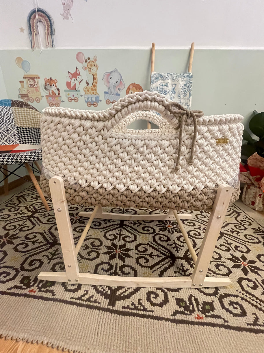 Baby Mosè Basket - Handmade Crochet Cradles