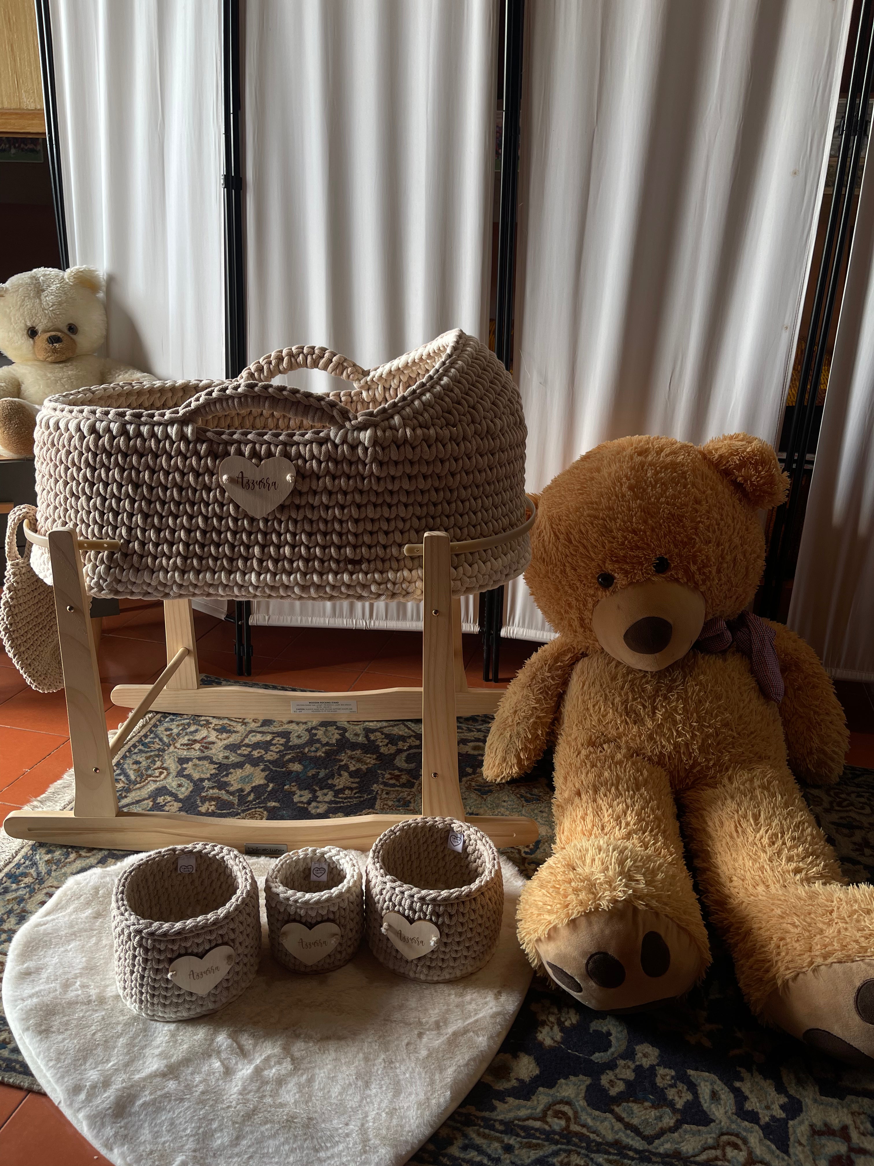 Baby Mosè Basket - Culle artigianali all'uncinetto