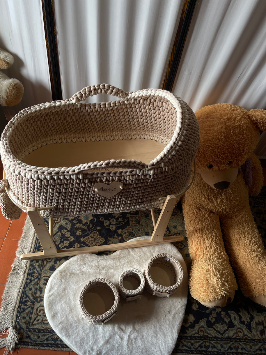 Baby Mosè Basket - Culle artigianali all'uncinetto
