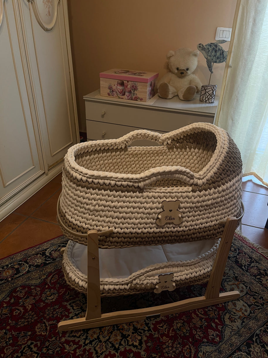 Baby Mosè Basket - Handmade Crochet Cradles