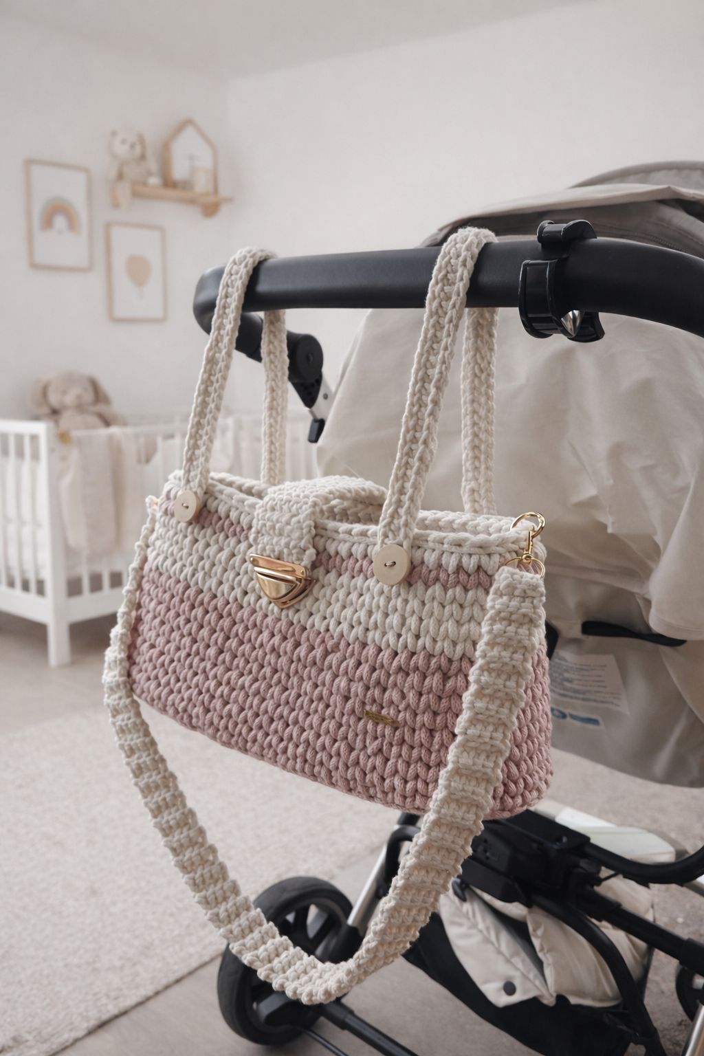 Borsone da passeggino artigianale