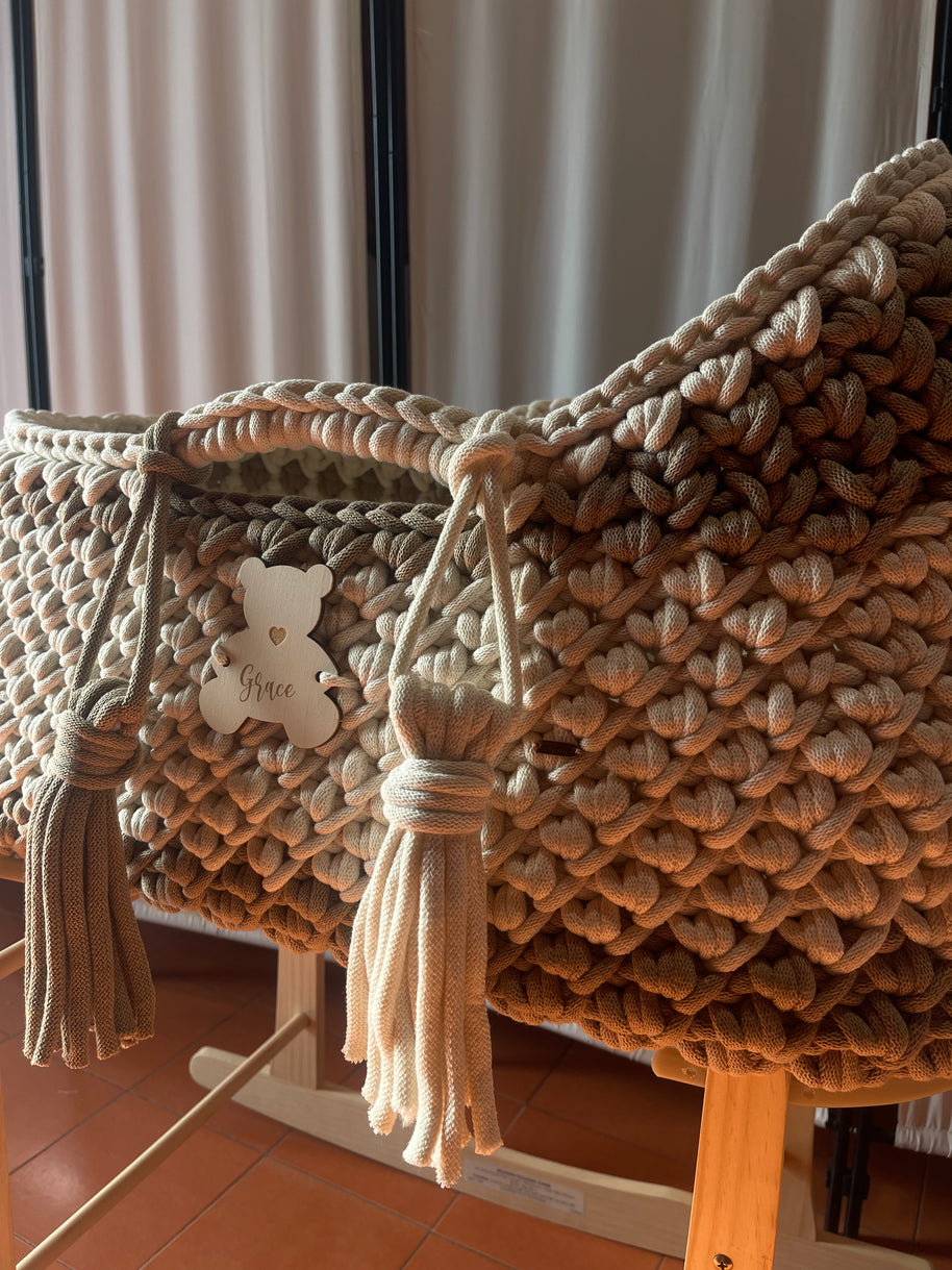 Baby Mosè Basket - Handmade Crochet Cradles
