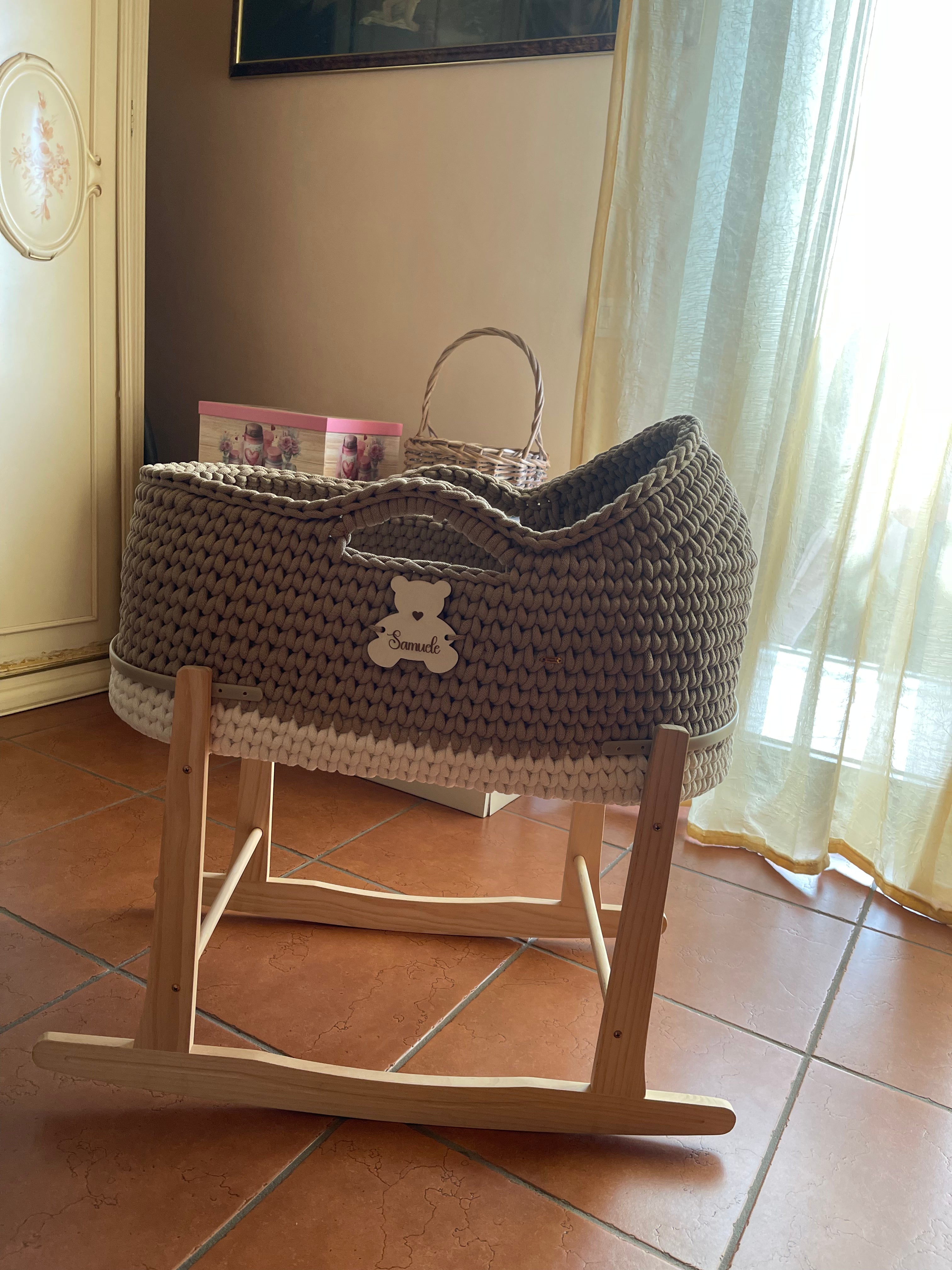 Baby Mosè Basket - Handmade Crochet Cradles