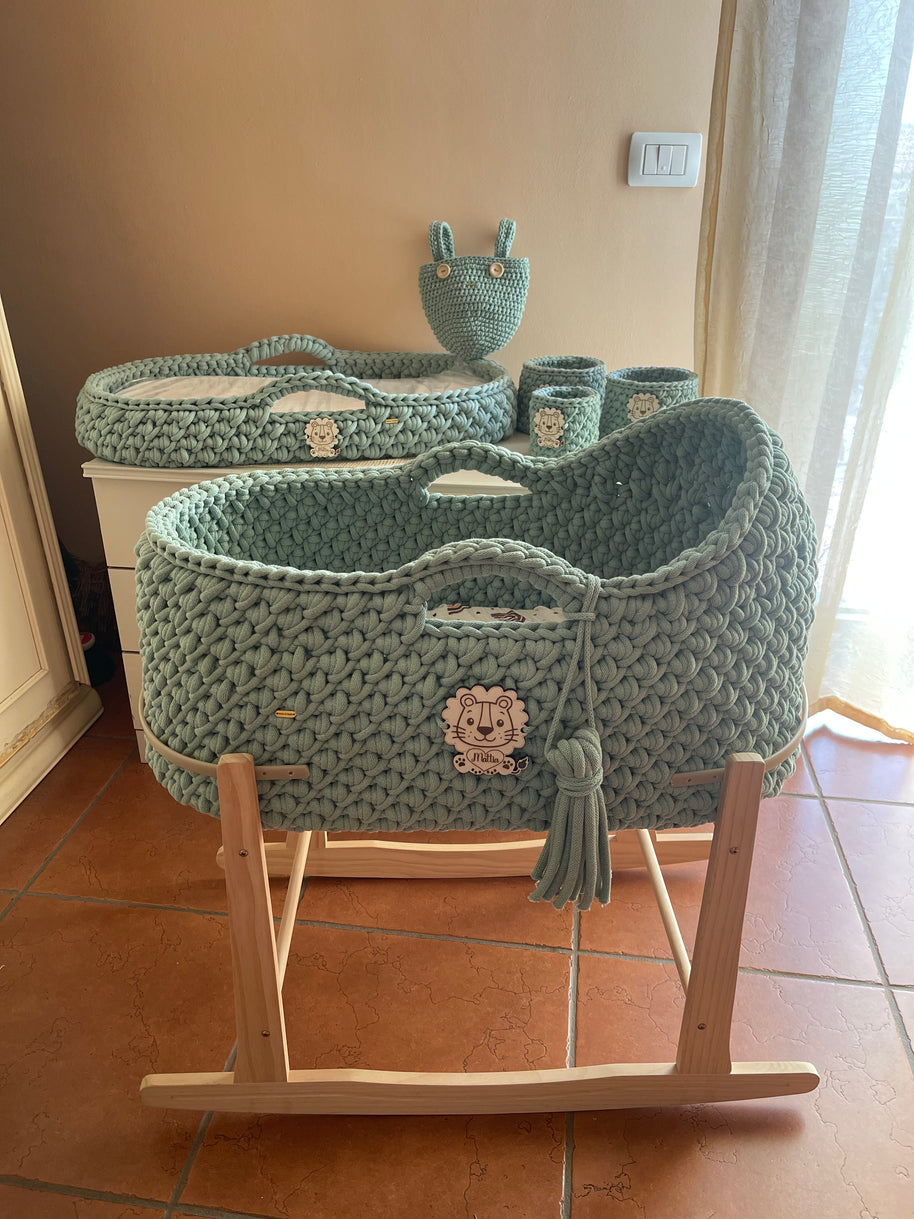 Baby Mosè Basket - Handmade Crochet Cradles