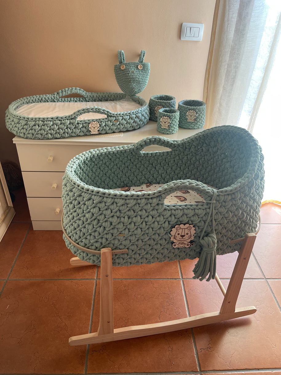 Baby Mosè Basket - Handmade Crochet Cradles