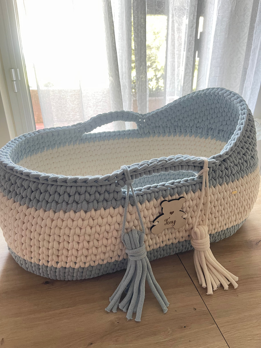 Baby Mosè Basket - Handmade Crochet Cradles