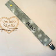 Catenella ciuccio in cotone personalizzata