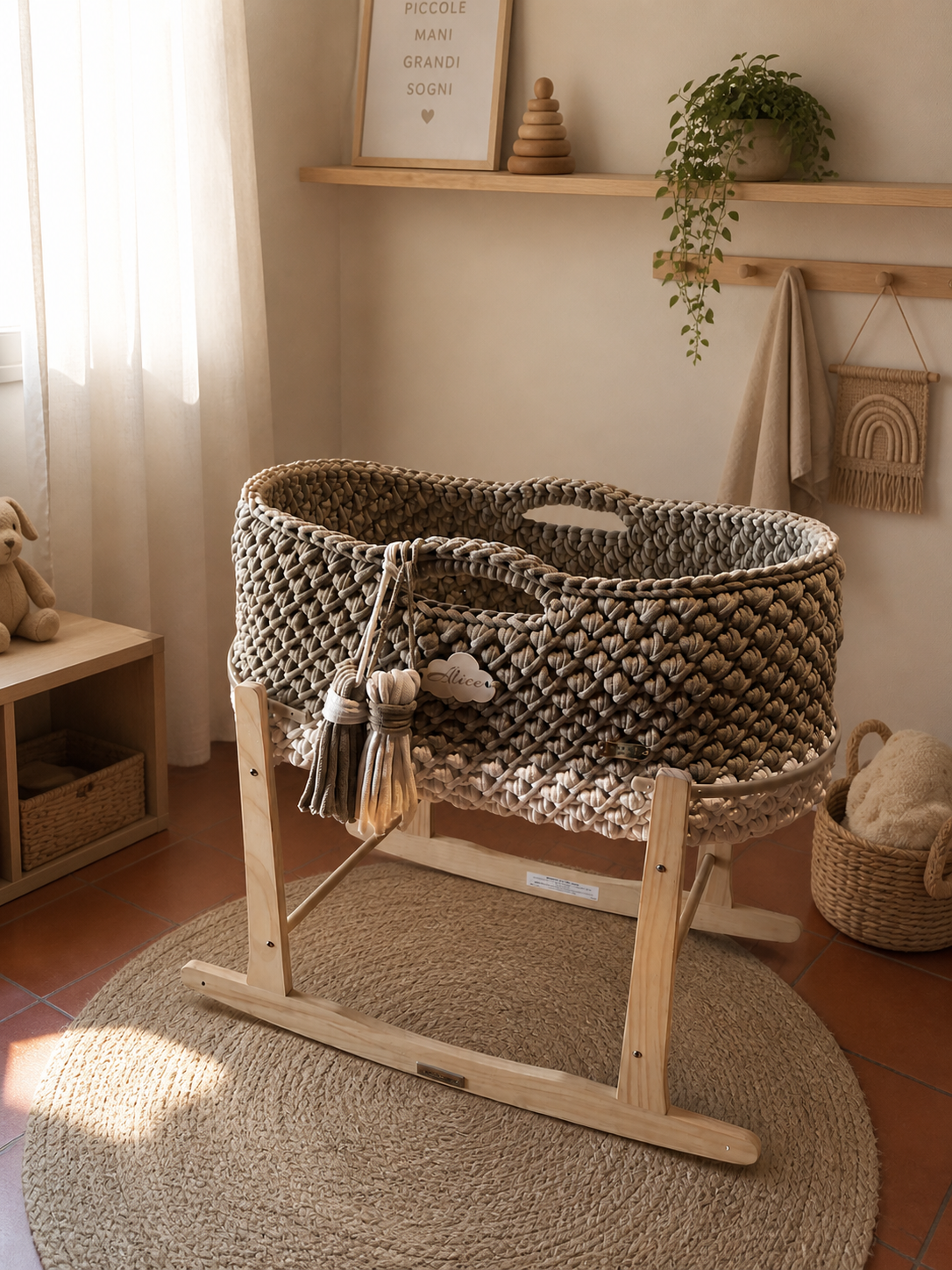 Baby Mosè Basket - Handmade Crochet Cradles