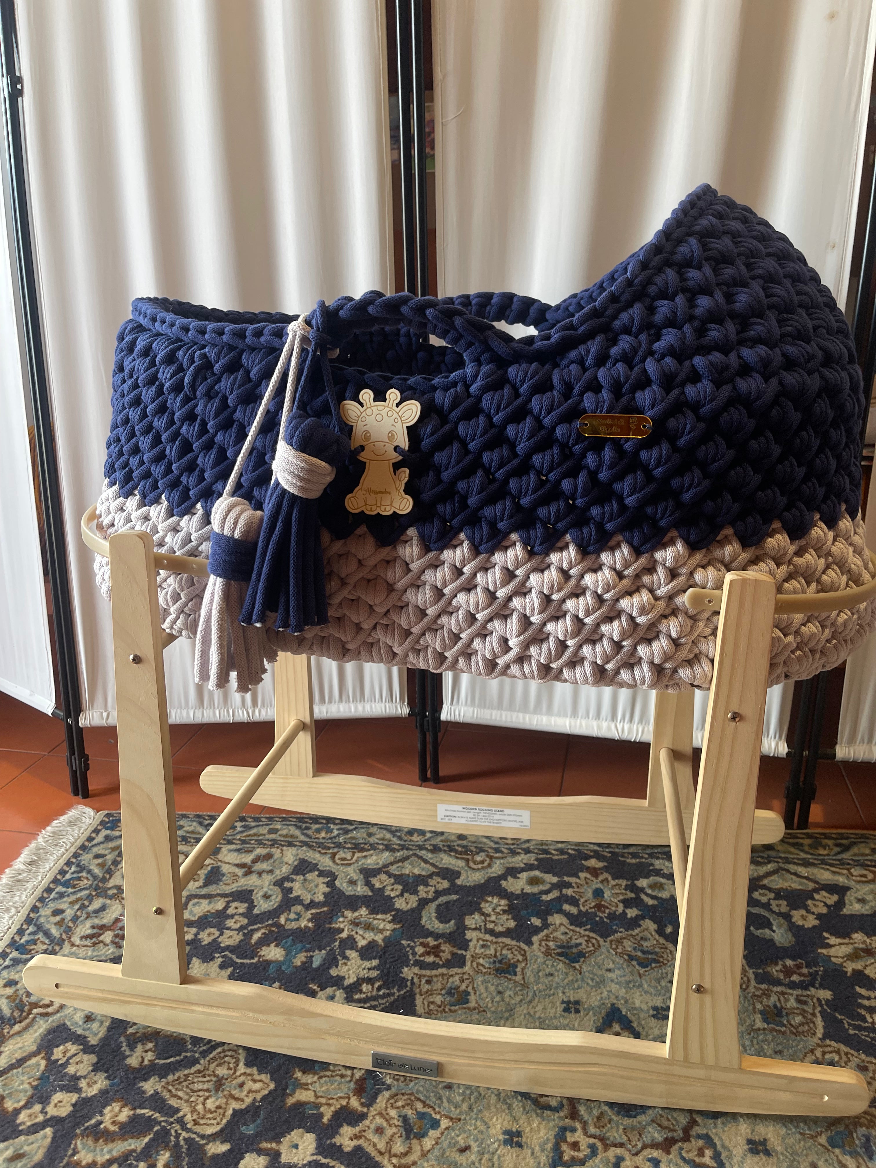 Baby Mosè Basket - Handmade Crochet Cradles