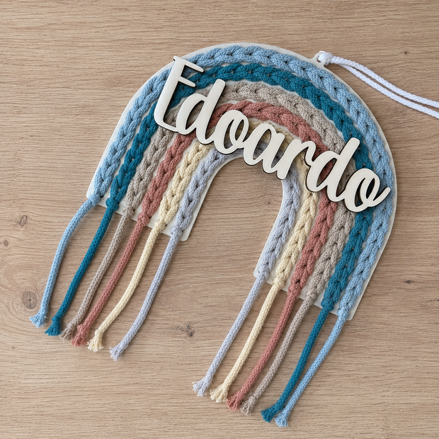 Arcobaleno personalizzato fiocco nascita & cameretta